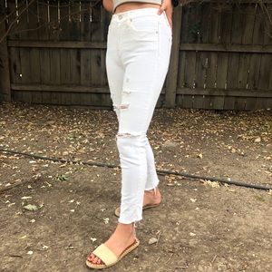 White Madewell Ankle Crop Jeans